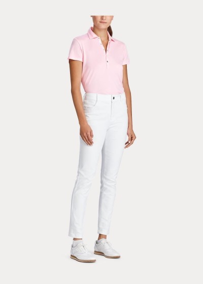 Polos Ralph Lauren Mujer Rosas / Blancos - Two-Tone Mesh Golf - XFZEY3280